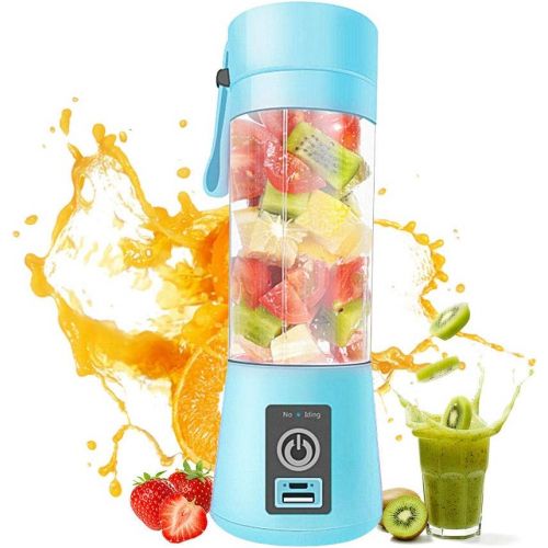  KOBWA Juicer Cup, Multifunktionale Tragbare Mini Entsafter Cup mit USB Ladekabel Smoothie Maker Obst Mixer fuer Home Office Reisen und Im Freien