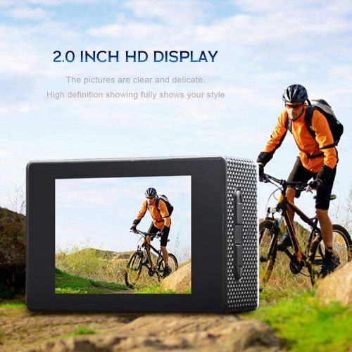  KOBWA Action-Kamera 4K Full HD 1080P Wasserdichte Cam 2-Zoll-LCD-Unterwasser-Tauchkamera (30 m / 98ft) - 110 ° Weitwinkel-Sportkamera-Montagezubehoer-Kits