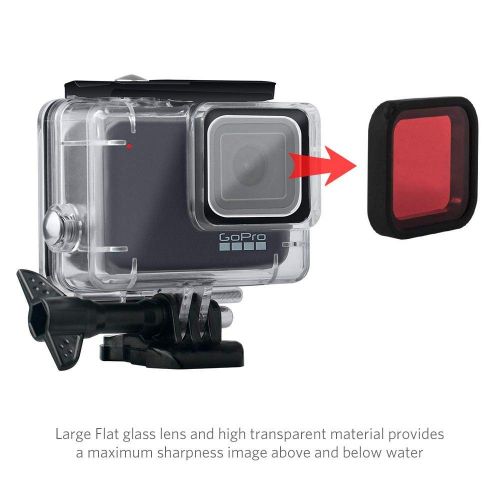  KOBWA Schutzhuelle fuer GoPro Hero 7 Silbernes und weisses, wasserdichtes Gehause Schutzrahmen Skelettrahmen Open Side Design Huelle Schutzhuelle mit Kamerazubehoer Unterstuetzung