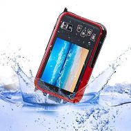 KOBWA 24MP Underwater HD Digital Camera, FULL HD 1080P Waterproof Camera with Zoom Lens and Dual Screen for Self-timer(Red)