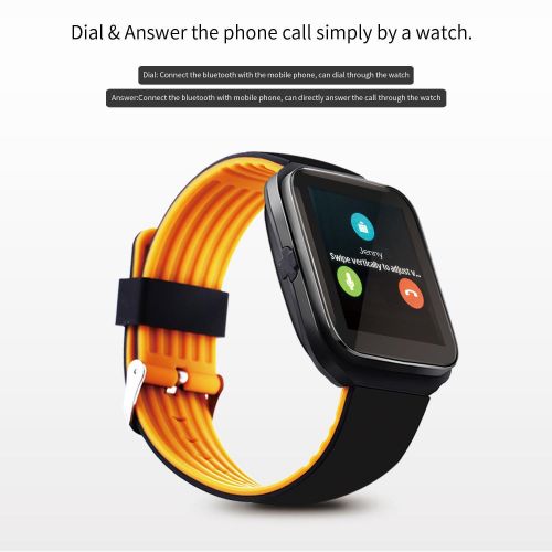  KOBWA MTK2502 Bluetooth 4.0 Smart Watch with Heart Rate Monitor,Blood Pressure Monitoring, Sleep Monitoring, Anti-lost, Music Player, Etc Functions for IPhone and Android Phones