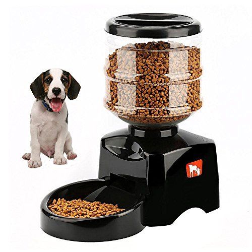  KOBWA 5.5L Automatic Timed Quantitative Pet Feeder with Voice Message Recording and LCD Screen, Timer Programmable 3 Meals a Day - for Dogs and Cats