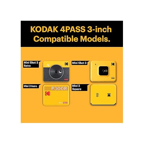  KODAK 4PASS 7.5 x 7.5 cm Film Cartridge (60 Sheets) for KODAK Mini 3 Retro and Mini Shot 3 Retro