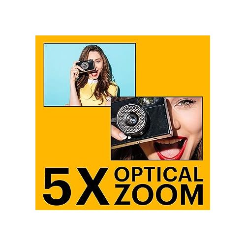  KODAK PIXPRO FZ55-BK 16MP CMOS Sensor Digital Camera 5X Optical Zoom 28mm Wide Angle 1080P Full HD Video 2.7