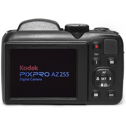  KODAK PIXPRO AZ255-BK 16MP Digital Camera 25X Optical Zoom 24mm Wide Angle Lens Optical Image Stabilization 1080P Full HD Video 3