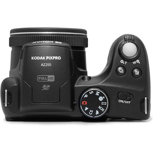  KODAK PIXPRO AZ255-BK 16MP Digital Camera 25X Optical Zoom 24mm Wide Angle Lens Optical Image Stabilization 1080P Full HD Video 3