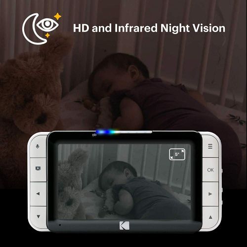  Kodak C525 Video Baby Monitor, with App and Two Way Talk, Comfort Your Baby, Elderly, Pets and Family from Anywhere, Whether You’re Home or Away