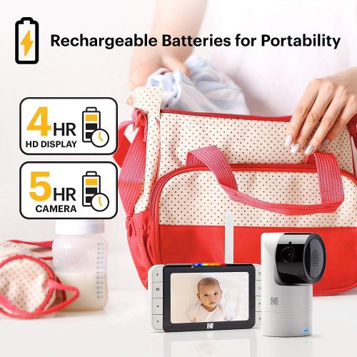  Kodak C525 Video Baby Monitor, with App and Two Way Talk, Comfort Your Baby, Elderly, Pets and Family from Anywhere, Whether You’re Home or Away