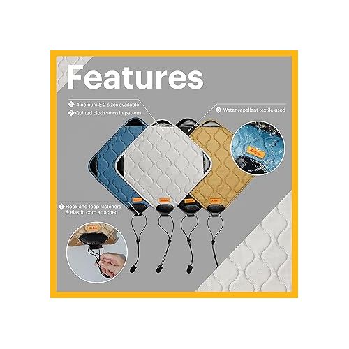  KODAK Camera Wrap Size L 38.5x38.5cm - Water-Resistant, Anti-Scratching and Dust-Free Protective Cloth for SLR Camera, Tele Lens (Black) [ONE Item]