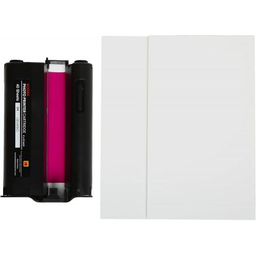  [아마존베스트]Kodak Dock & Wi-Fi Photo Printer Cartridge PHc  Cartridge Refill & Photo Paper- 80 Pack
