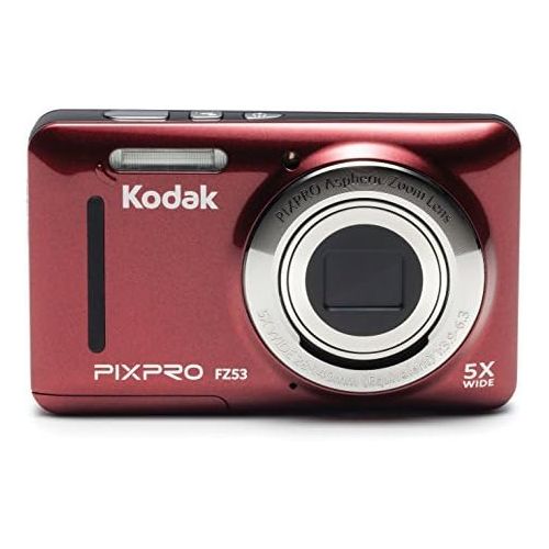  [아마존베스트]Kodak PIXPRO Friendly Zoom FZ53-RD 16MP Digital Camera with 5X Optical Zoom and 2.7 LCD Screen (Red)