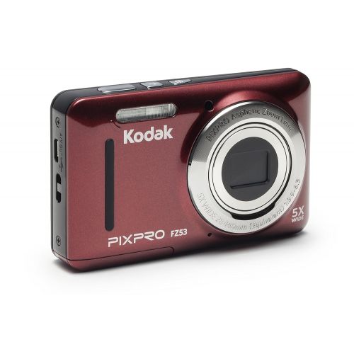  Kodak PIXPRO Friendly Zoom FZ53-RD 16MP Digital Camera with 5X Optical Zoom and 2.7 LCD Screen (Red)
