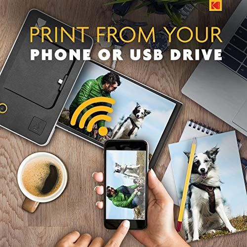  Kodak Dock & Wi-Fi Portable 4x6” Instant Photo Printer, Premium Quality Full Color Prints - Compatible w/iOS & Android Devices