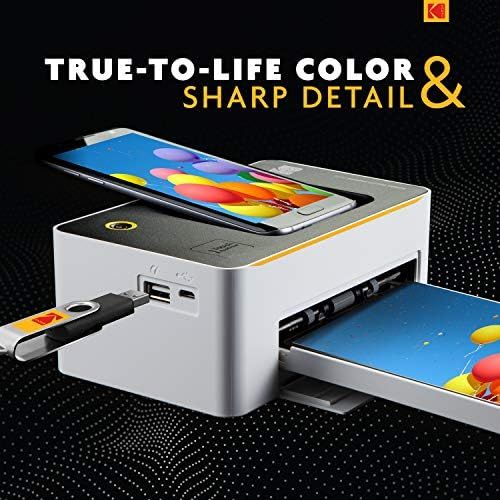  Kodak Dock & Wi-Fi Portable 4x6” Instant Photo Printer, Premium Quality Full Color Prints - Compatible w/iOS & Android Devices