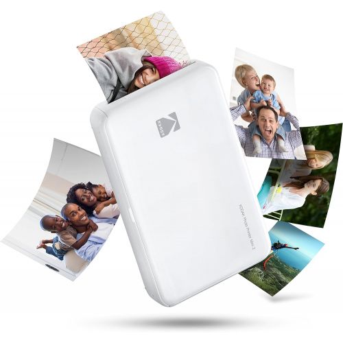  Kodak Mini 2 HD Wireless Portable Mobile Instant Photo Printer, Print Social Media Photos, Premium Quality Full Color Prints  Compatible w/iOS & Android Devices (White)