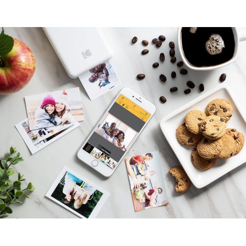  Kodak Mini 2 HD Wireless Portable Mobile Instant Photo Printer, Print Social Media Photos, Premium Quality Full Color Prints  Compatible w/iOS & Android Devices (White)