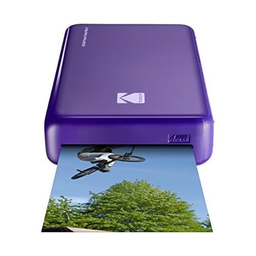  Kodak Mini 2 HD Wireless Portable Mobile Instant Photo Printer, Print Social Media Photos, Premium Quality Full Color Prints  Compatible w/iOS & Android Devices (Purple)