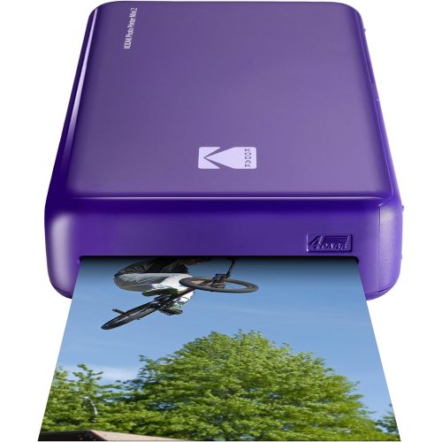  Kodak Mini 2 HD Wireless Portable Mobile Instant Photo Printer, Print Social Media Photos, Premium Quality Full Color Prints  Compatible w/iOS & Android Devices (Purple)