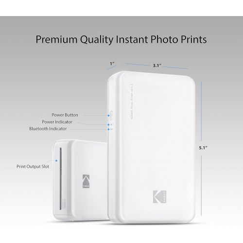  Kodak Mini 2 HD Wireless Portable Mobile Instant Photo Printer, Print Social Media Photos, Premium Quality Full Color Prints  Compatible w/iOS & Android Devices (Purple)