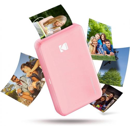  Kodak Mini 2 HD Wireless Portable Mobile Instant Photo Printer, Print Social Media Photos, Premium Quality Full Color Prints  Compatible w/iOS & Android Devices (Pink)