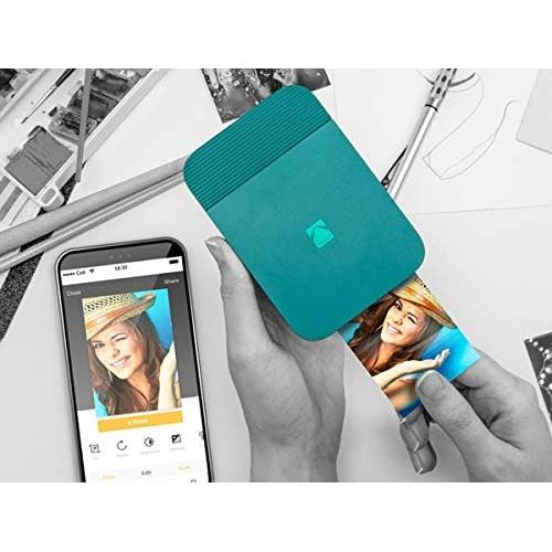  KODAK Smile Instant Digital Printer  Pop-Open Bluetooth Mini Printer for iPhone & Android  Edit, Print & Share 2x3 ZINK Photos w/FREE Smile App  Green