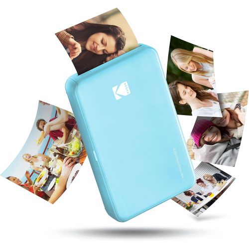  Kodak Mini 2 HD Wireless Portable Mobile Instant Photo Printer, Print Social Media Photos, Premium Quality Full Color Prints  Compatible w/iOS & Android Devices (Blue)