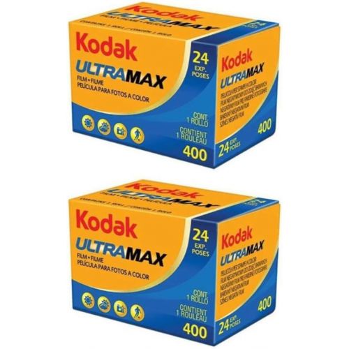  Kodak Ultramax 400 Color Negative Film (ISO 400) 35mm 24-Exposures - 2 Pack (2 Items)