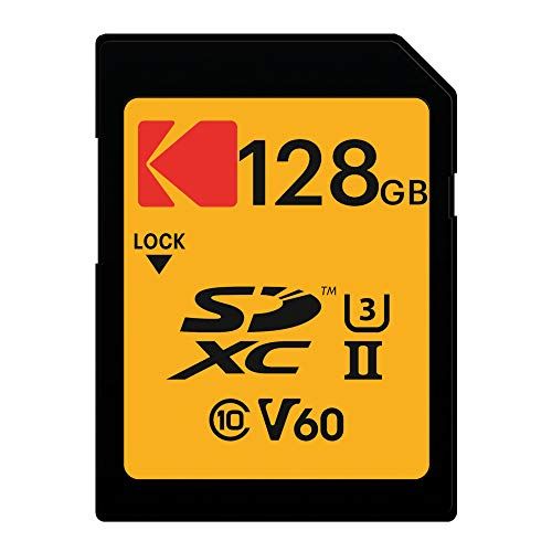  Kodak 128GB UHS-II U3 V60 Ultra Pro SDXC Memory Card