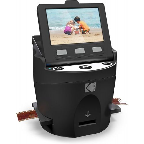  KODAK SCANZA Digital Film & Slide Scanner - Converts 35mm, 126, 110, Super 8 & 8mm Film Negatives & Slides to JPEG - Includes Large Tilt-Up 3.5 LCD, Easy-Load Film Inserts, Adapter