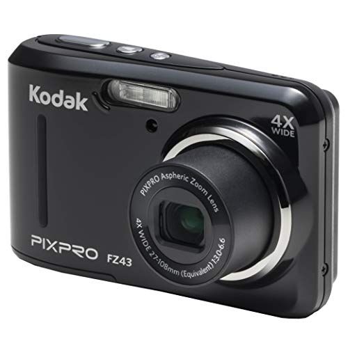  Kodak PIXPRO Friendly Zoom FZ43-BK 16MP Digital Camera with 4X Optical Zoom and 2.7 LCD Screen (Black)