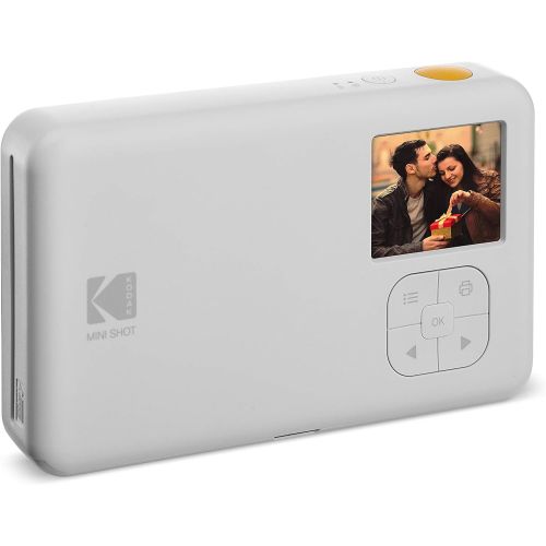  KODAK Mini Shot Instant Print Digital Camera LCD Display, Premium Quality Full Color Prints (White) None Bluetooth, KOD-MSWNBT