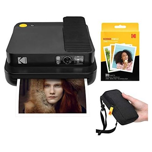  KODAK Smile Classic Digital Instant Camera with Bluetooth (Black) Starter Kit, Model:AMZRODCLASK6BK