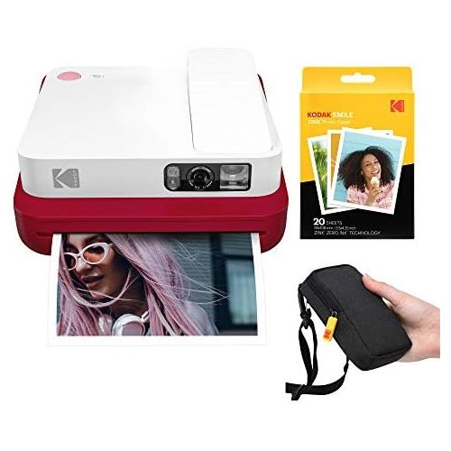  KODAK Smile Classic Digital Instant Camera with Bluetooth (Red) Starter Kit