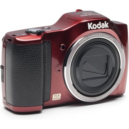  Kodak PIXPRO Friendly Zoom FZ152-RD 16MP Digital Camera with 15X Optical Zoom and 3 LCD (Red)