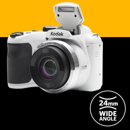  Kodak PIXPRO Astro Zoom AZ252-WH 16MP Digital Camera with 25X Optical Zoom and 3 LCD (White)