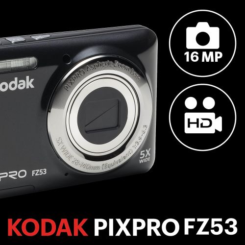  Kodak PIXPRO Friendly Zoom FZ53-BK 16MP Digital Camera with 5X Optical Zoom and 2.7 LCD Screen (Black)