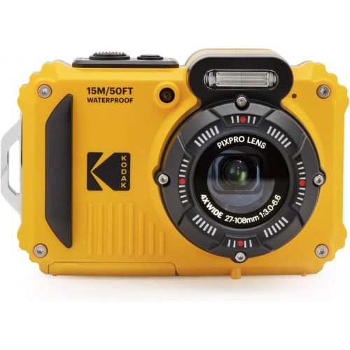  Kodak PIXPRO WPZ2 Rugged Waterproof 16MP Digital Camera with 4X Optical Zoom with Koah Nostrand Gadget Bag with Accessory Kit, 32GB UHS-I microSDHC, and Floating Strap Bundle (4 It