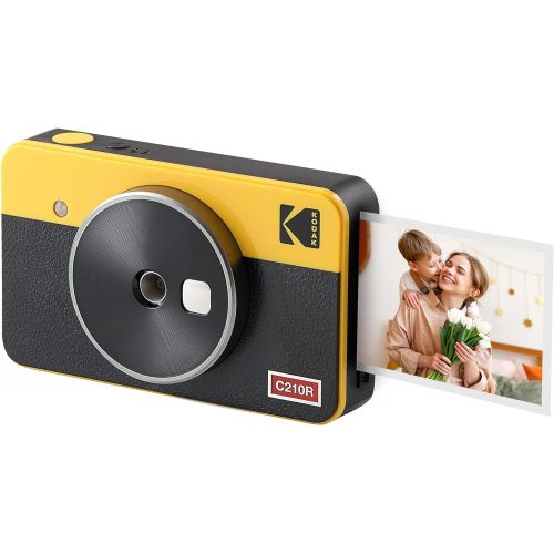  [무료배송] 코닥 미니 샷 2 레트로 카메라 Kodak Mini Shot 2 Retro Portable Wireless Instant Camera & Photo Printer, Compatible with iOS & Android and Bluetooth Devices, Real Photo (2.1x3.4) 4Pass Technology - Yellow