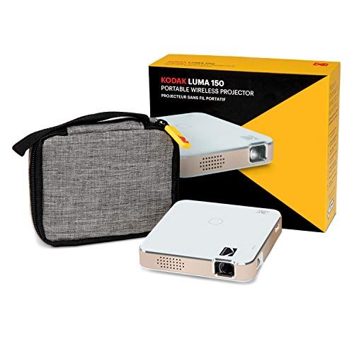  KODAK Luma 150 Pocket Projector Portable Movie Projector w/Built-in Speaker for Home & Office Produces Images Up to 150” - Includes Soft Case