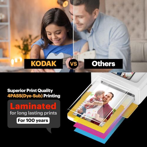  [아마존베스트]Kodak Dock Plus Portable Instant Photo Printer, Compatible with iOS, Android and Bluetooth DevicesFull Color Real Photo (4”x6”), 4Pass & Lamination Process, Premium Quality - Conve