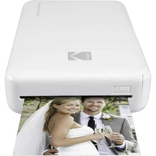  [아마존베스트]Kodak Mini 2 HD Wireless Portable Mobile Instant Photo Printer, Print Social Media Photos, Premium Quality Full Color Prints  Compatible w/iOS & Android Devices (White)