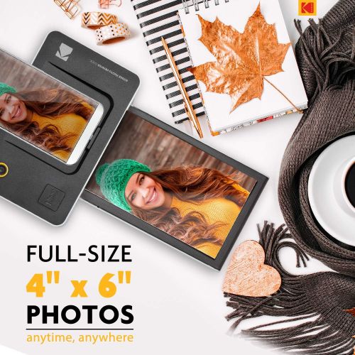  [아마존베스트]Kodak Dock 4x6 Printer Starter Bundle + Case + Photo Album + Sticker Frames