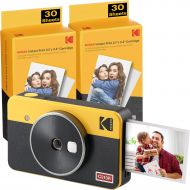 [아마존베스트]Kodak Mini Shot 2 Retro Portable Wireless Instant Camera & Photo Printer - Yellow - 60 Sheets
