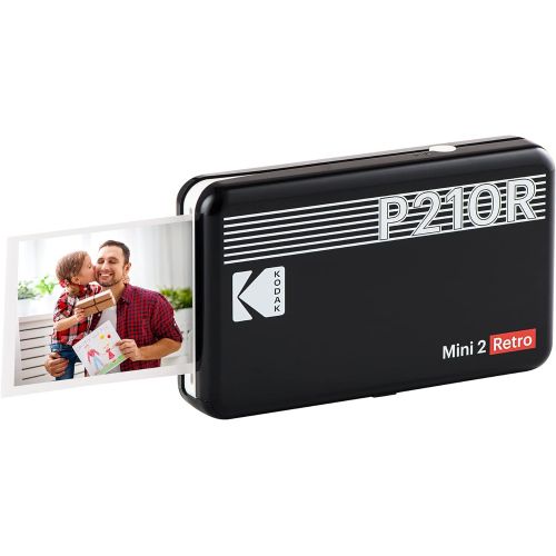  [아마존베스트]Kodak Mini 2 Retro Portable Instant Photo Printer, Wireless Connection, Compatible with iOS, Android & Bluetooth, Real Photo (2.1 ”x3.4”), 4Pass Technology & Lamination Process, Pr