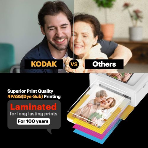  [아마존베스트]Kodak Dock Plus Portable Instant Photo Printer, Compatible with iOS, Android and Bluetooth DevicesFull Color Real Photo (4”x6”), 4Pass & Lamination Process, Premium Quality - Conve