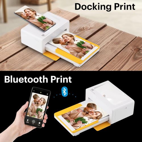  [아마존베스트]Kodak Dock Plus Portable Instant Photo Printer, Compatible with iOS, Android and Bluetooth DevicesFull Color Real Photo (4”x6”), 4Pass & Lamination Process, Premium Quality - Conve