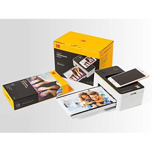  [아마존베스트]Kodak Dock & Wi-Fi Portable 4x6” Instant Photo Printer, Premium Quality Full Color Prints - Compatible w/iOS & Android Devices