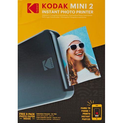  [아마존베스트]Kodak HD Wireless Portable Mobile Instant Photo Printer, Print Social Media Photos, Premium Quality Full Color Prints. Compatible w/iOS and Android Devices (Black)