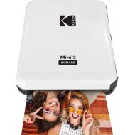 [아마존베스트]Kodak All-New Mini 3 Square Instagram Size Bluetooth Portable Photo Printer with 4PASS Technology - White