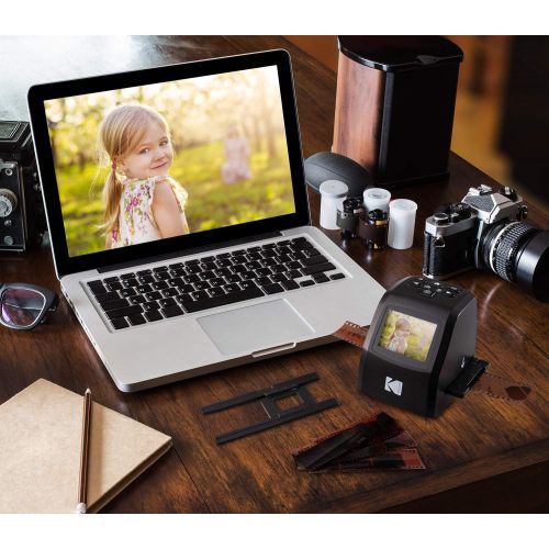  [아마존베스트]KODAK Mini Digital Film & Slide Scanner  Converts 35mm, 126, 110, Super 8 & 8mm Film Negatives & Slides to 22 Megapixel JPEG Images  Includes - 2.4 LCD Screen  Easy Load Film Ad